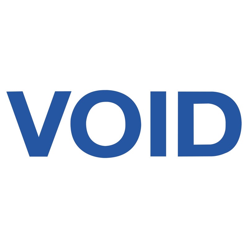 2000 Plus COSCO 2000PLUS Green Line Message Stamp, Void, 1.5 x 0.56, Blue - Image 2